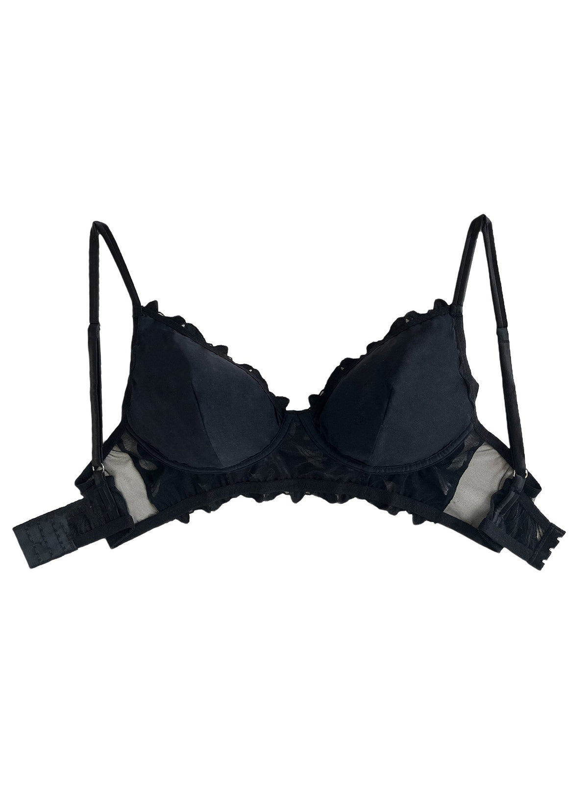 Black Lily Embroidery Post Surgical Bra | Fleur du Mal