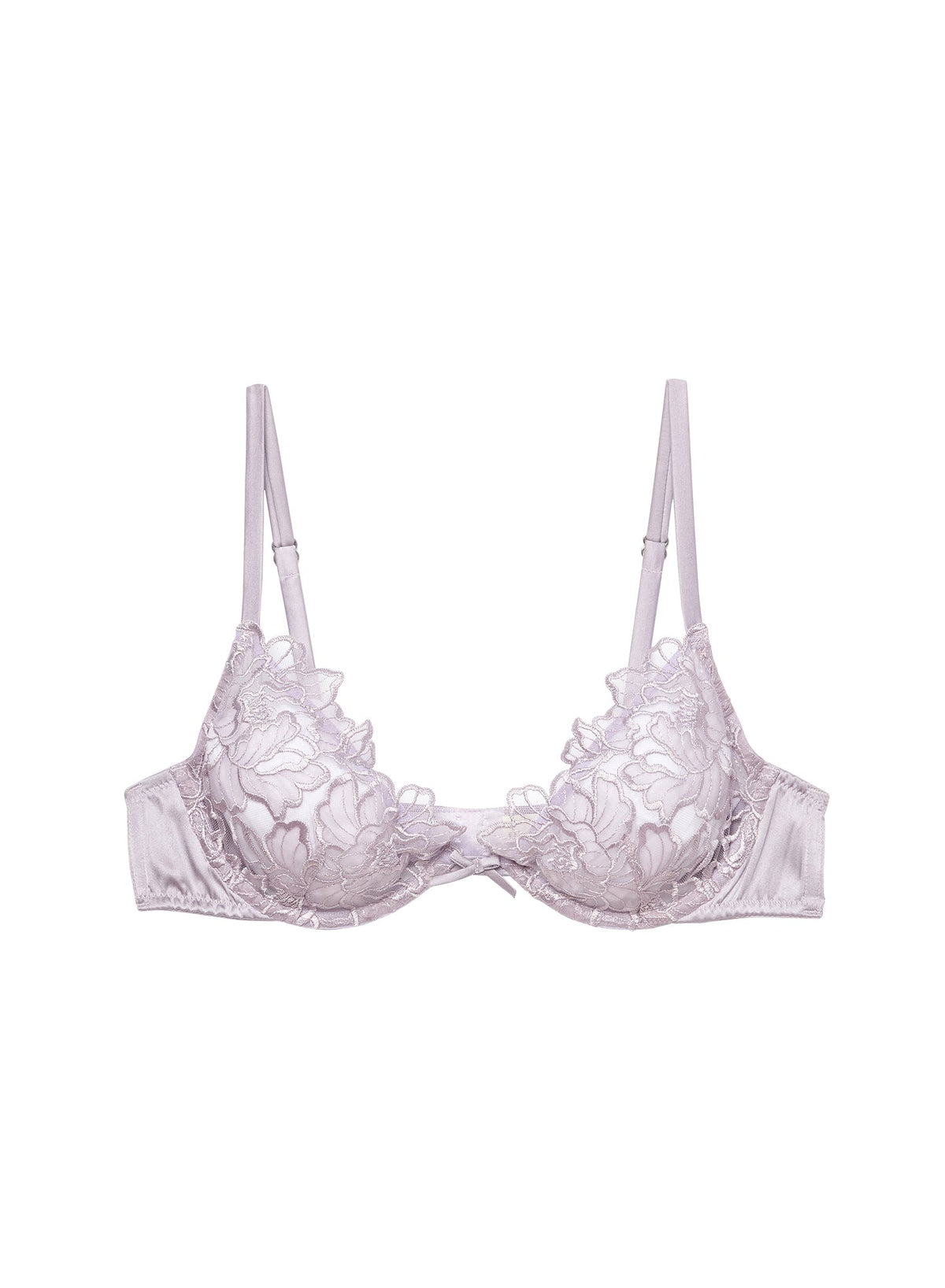 Lilac Whitney Embroidery Demi Bra | Fleur du Mal