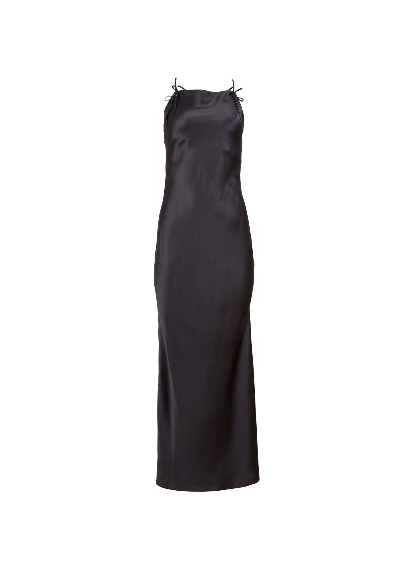 Black Open Back Maxi Slip Dress | Fleur du Mal