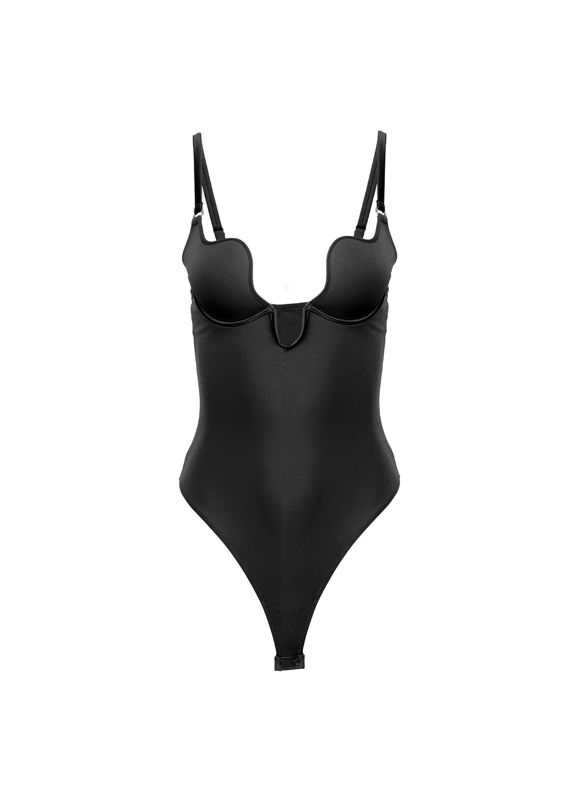 Black Le Stretch Micro Seduce U-Plunge Bodysuit | Fleur du Mal