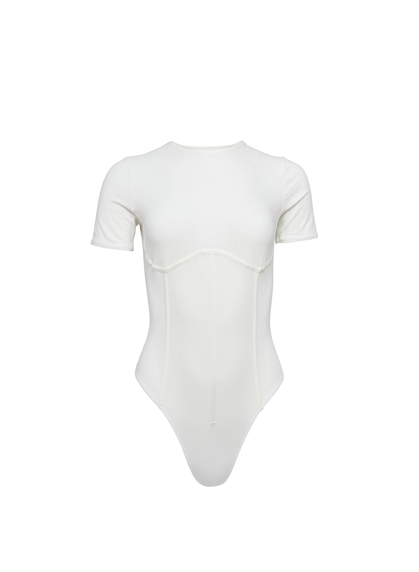 Ivory Organic Cotton T-Shirt Bodysuit | Fleur du Mal