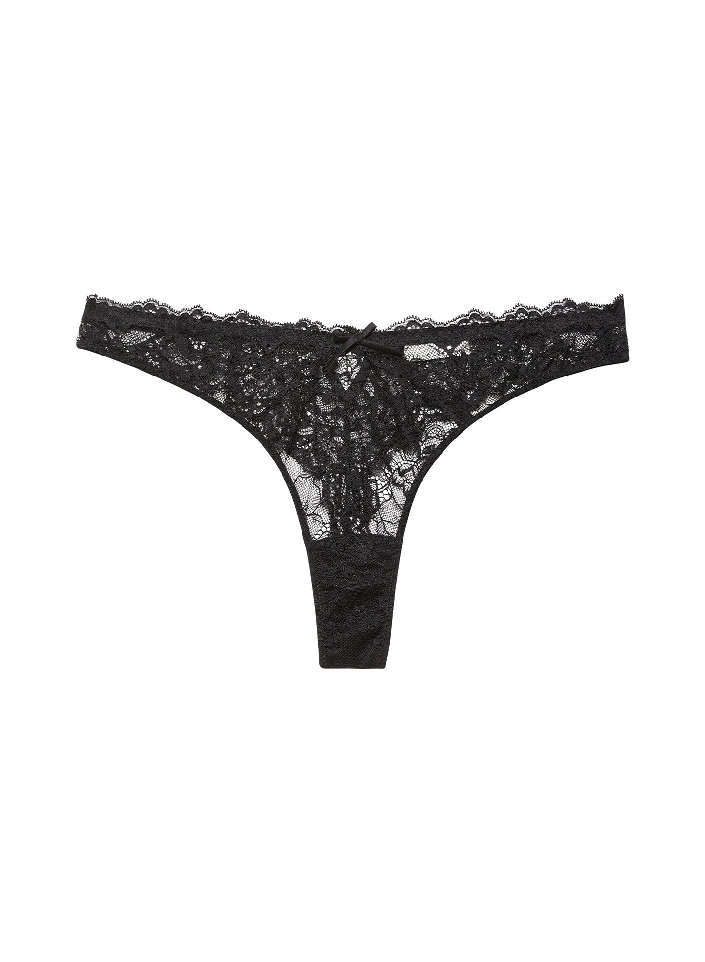 Black Bianca Lace Thong | Fleur du Mal