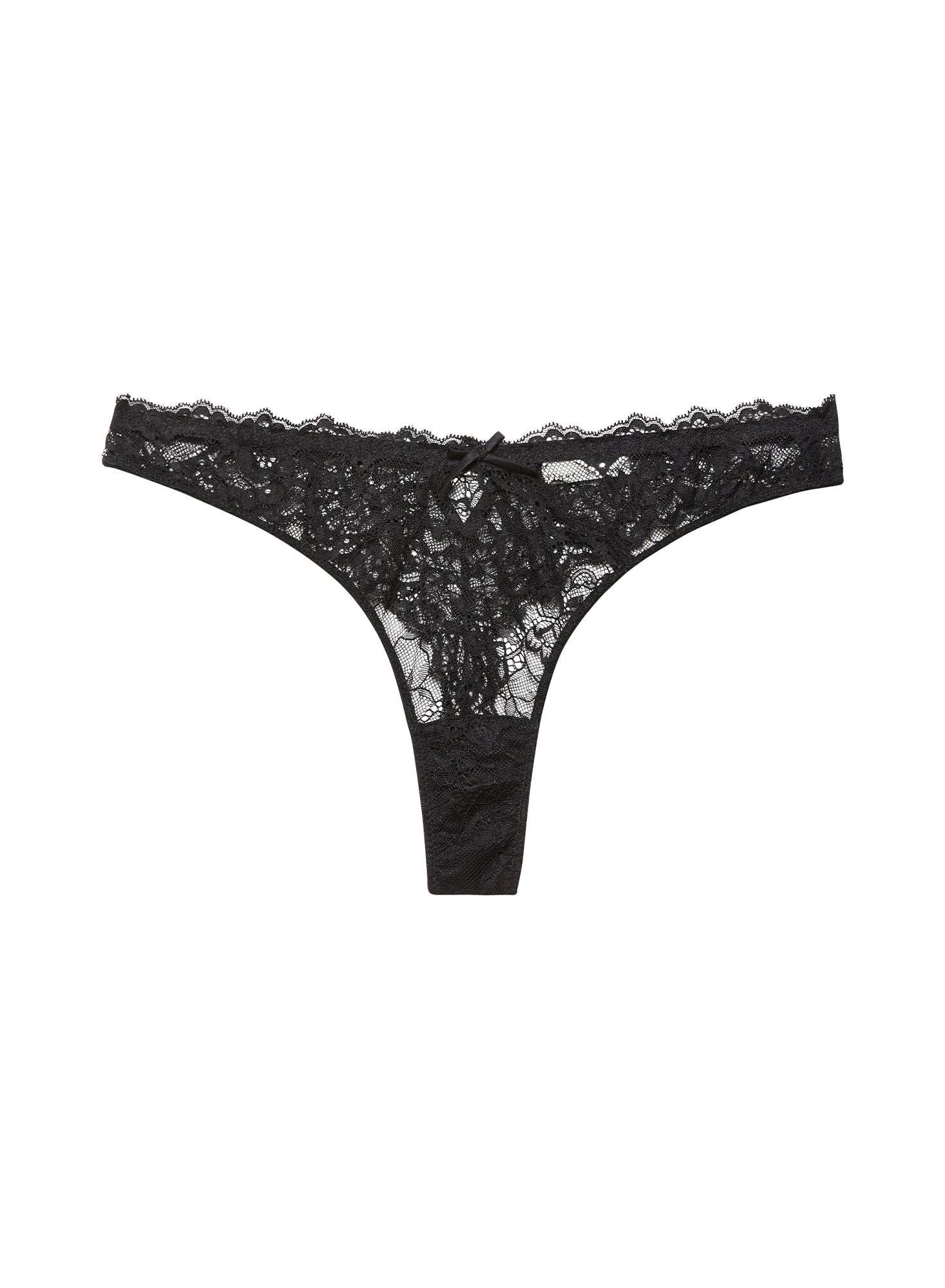 Black Bianca Lace Thong | Fleur du Mal