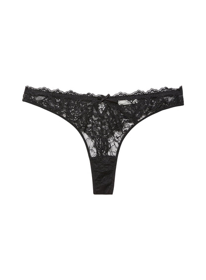 Black Bianca Lace Thong | Fleur du Mal