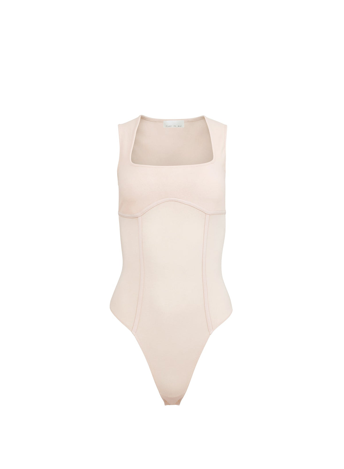 Tahini Organic Cotton Scoop Neck Bodysuit | Fleur du Mal