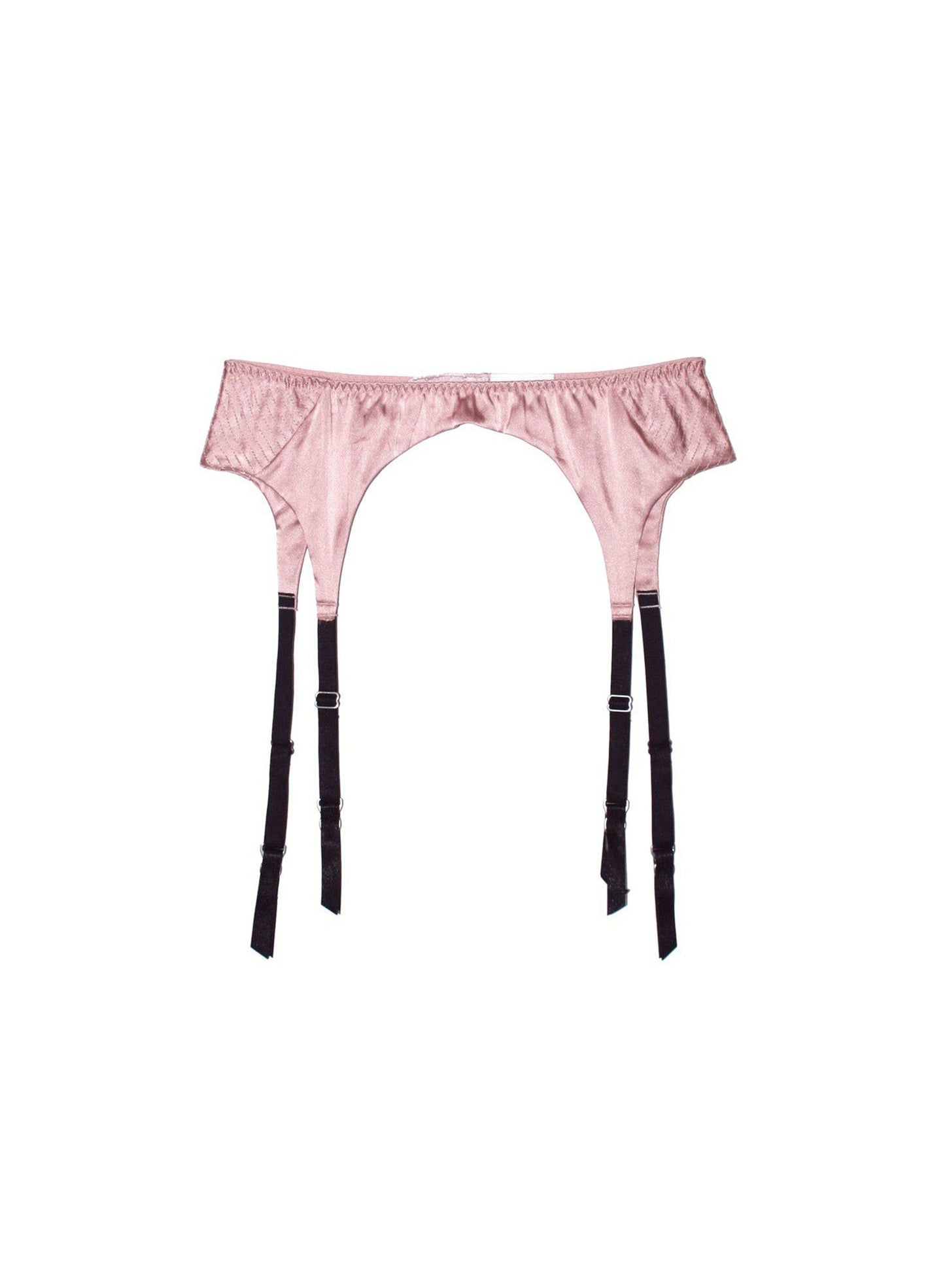 Rose Pink Top Stitch Garter Belt | Fleur du Mal