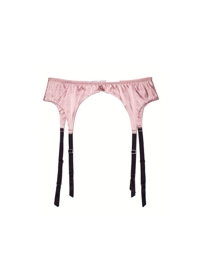 Rose Pink Top Stitch Garter Belt | Fleur du Mal