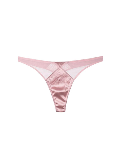 Rose Pink Top Stitch Thong | Fleur du Mal
