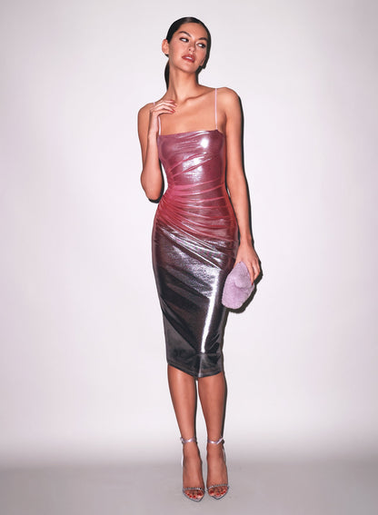 Pink Metallic Ombré Shine Dress | Fleur du Mal