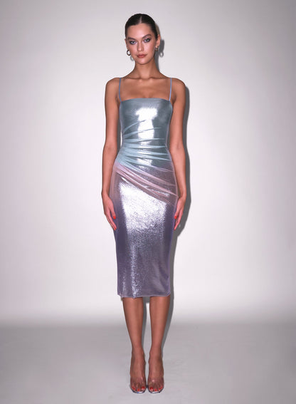 Blue Metallic Ombré Shine Dress | Fleur du Mal