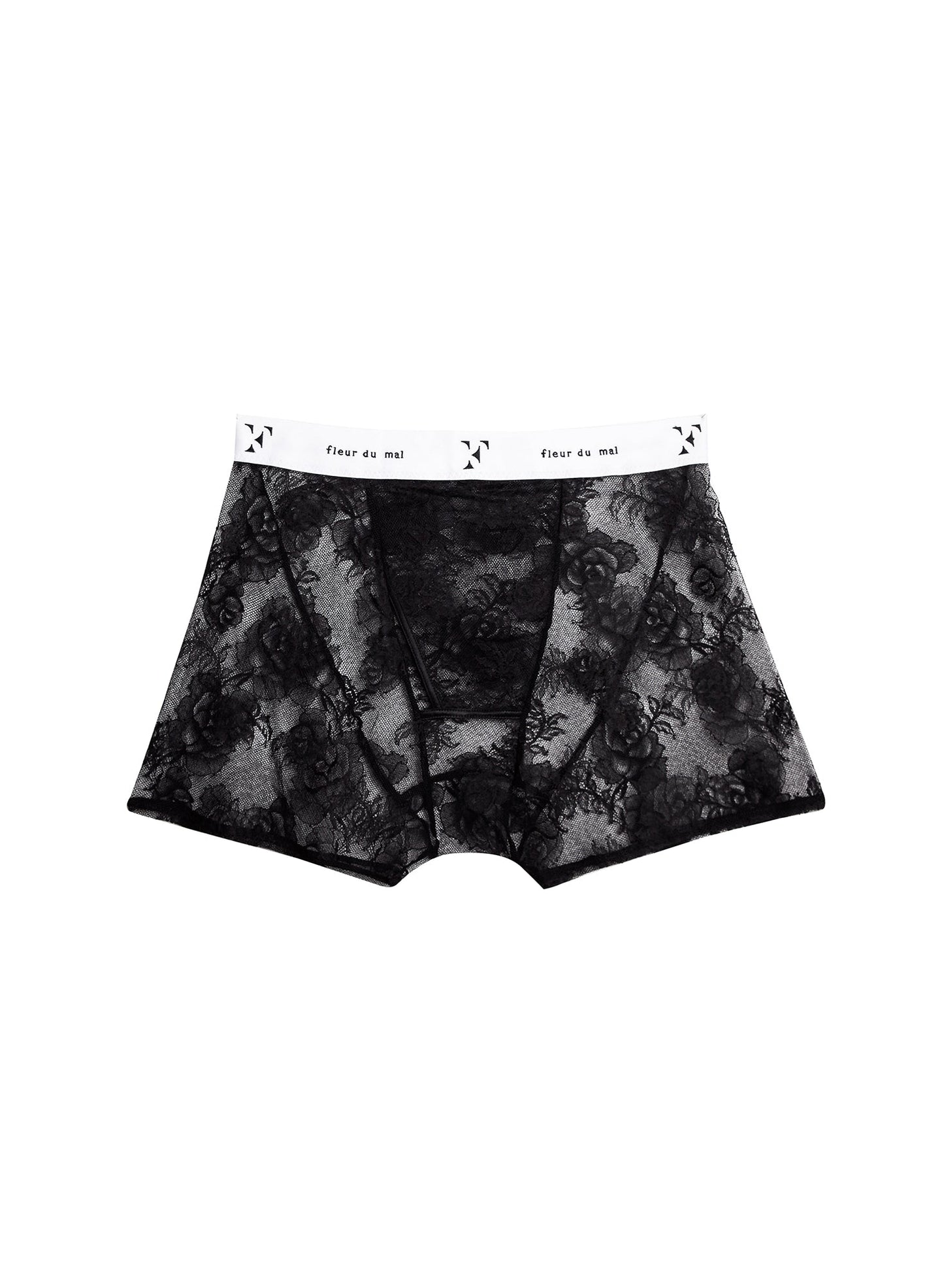 Black Bouquet Lace Boxer Brief | Fleur du Mal