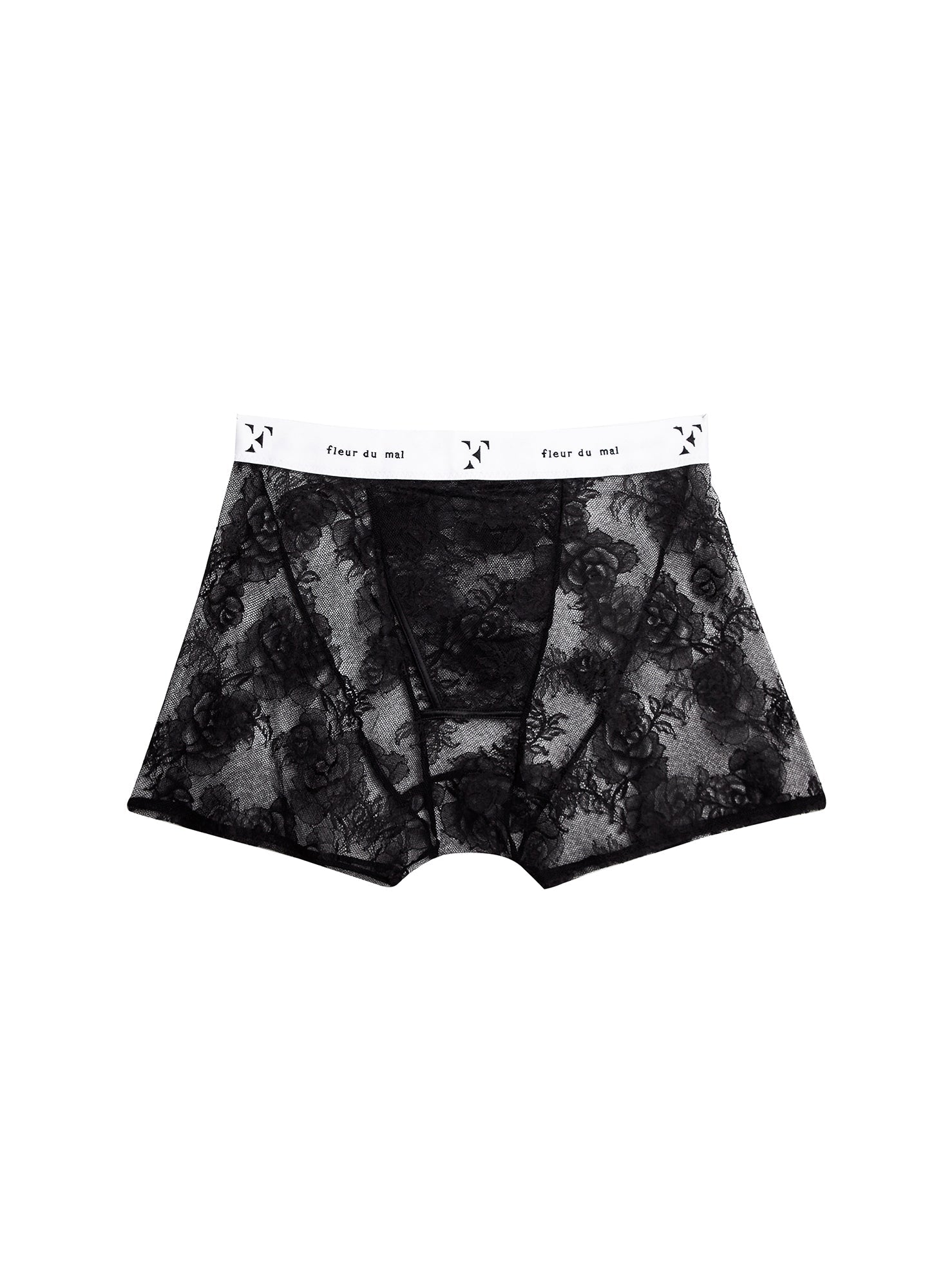 Black Bouquet Lace Boxer Brief | Fleur du Mal