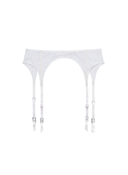 Ivory Le Stretch Lace Garter Belt | Fleur du Mal