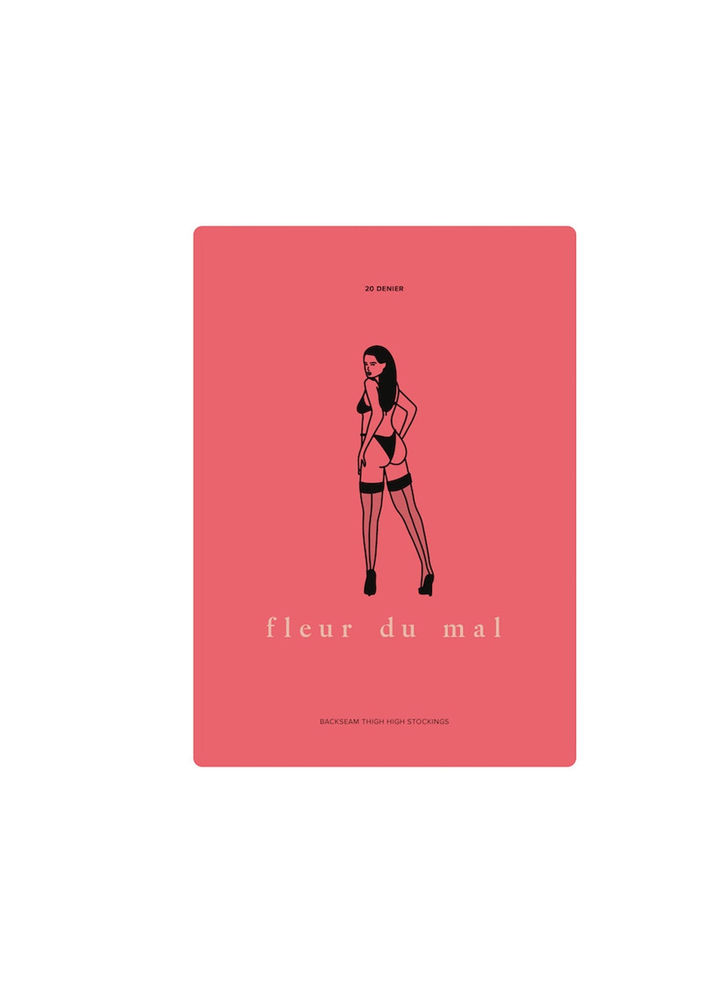 Black Back Seam Thigh High Stocking | Fleur du Mal