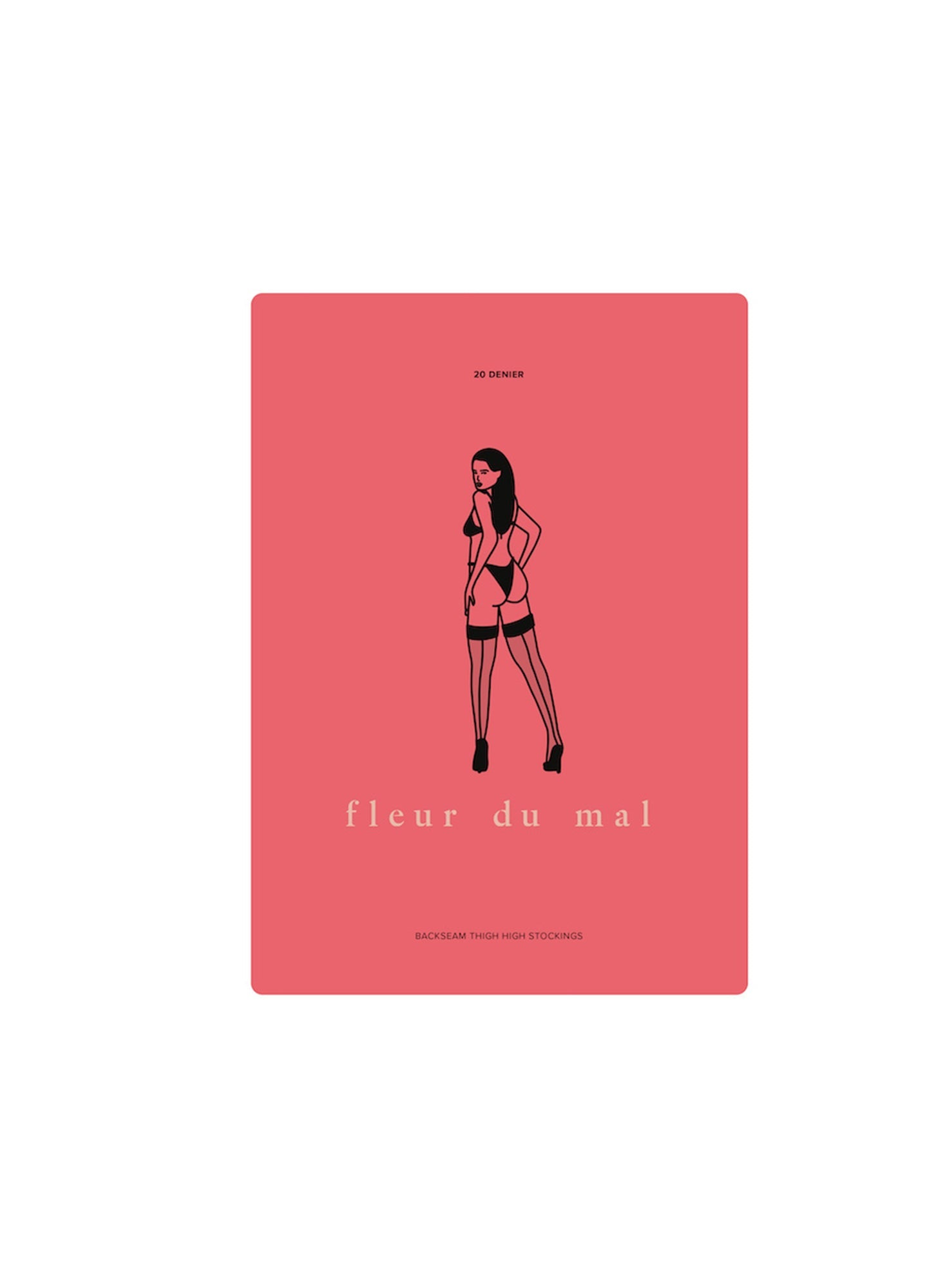 Black Back Seam Thigh High Stocking | Fleur du Mal