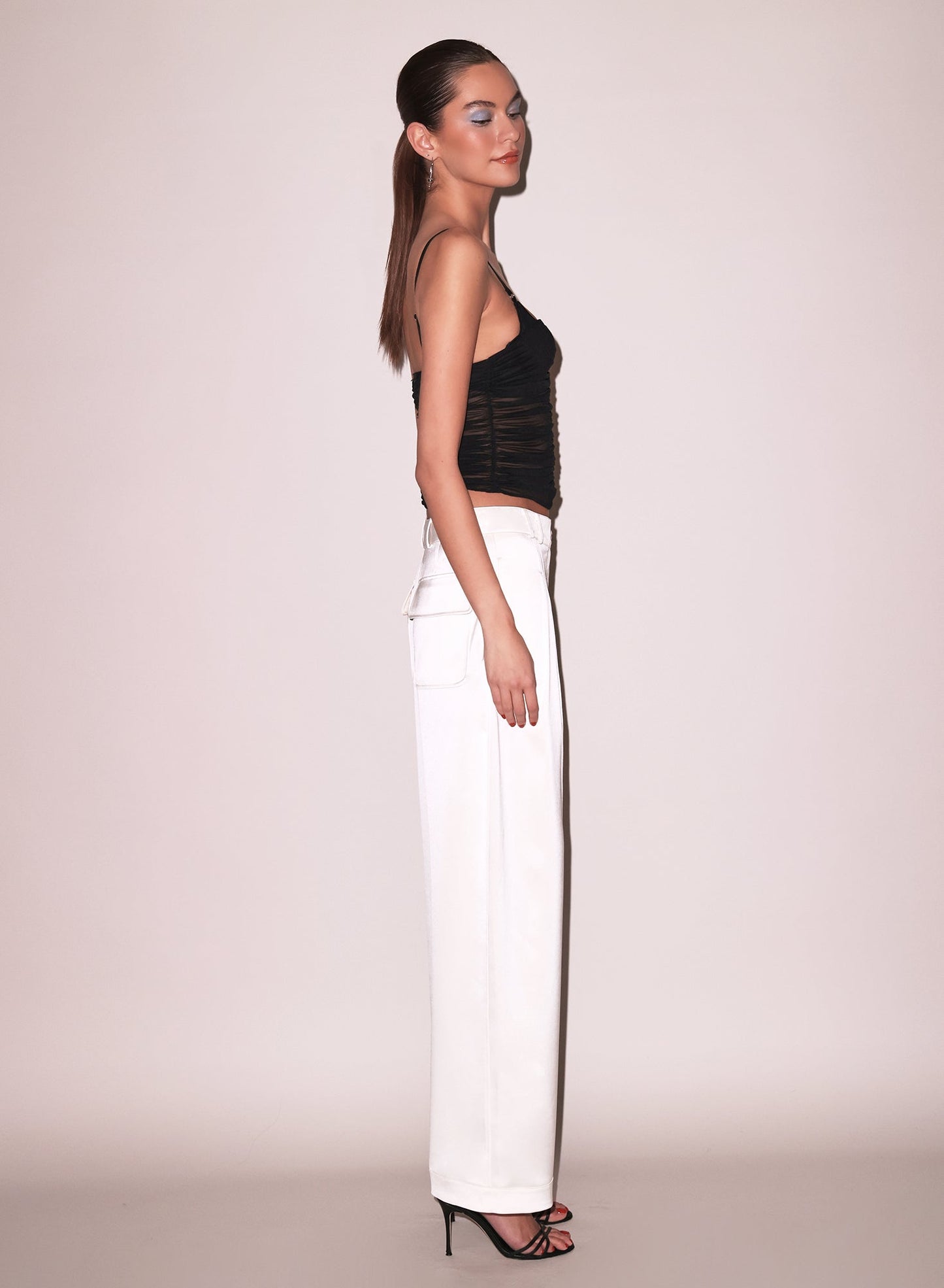 Black Seduce U-Plunge Mesh Cami | Fleur du Mal