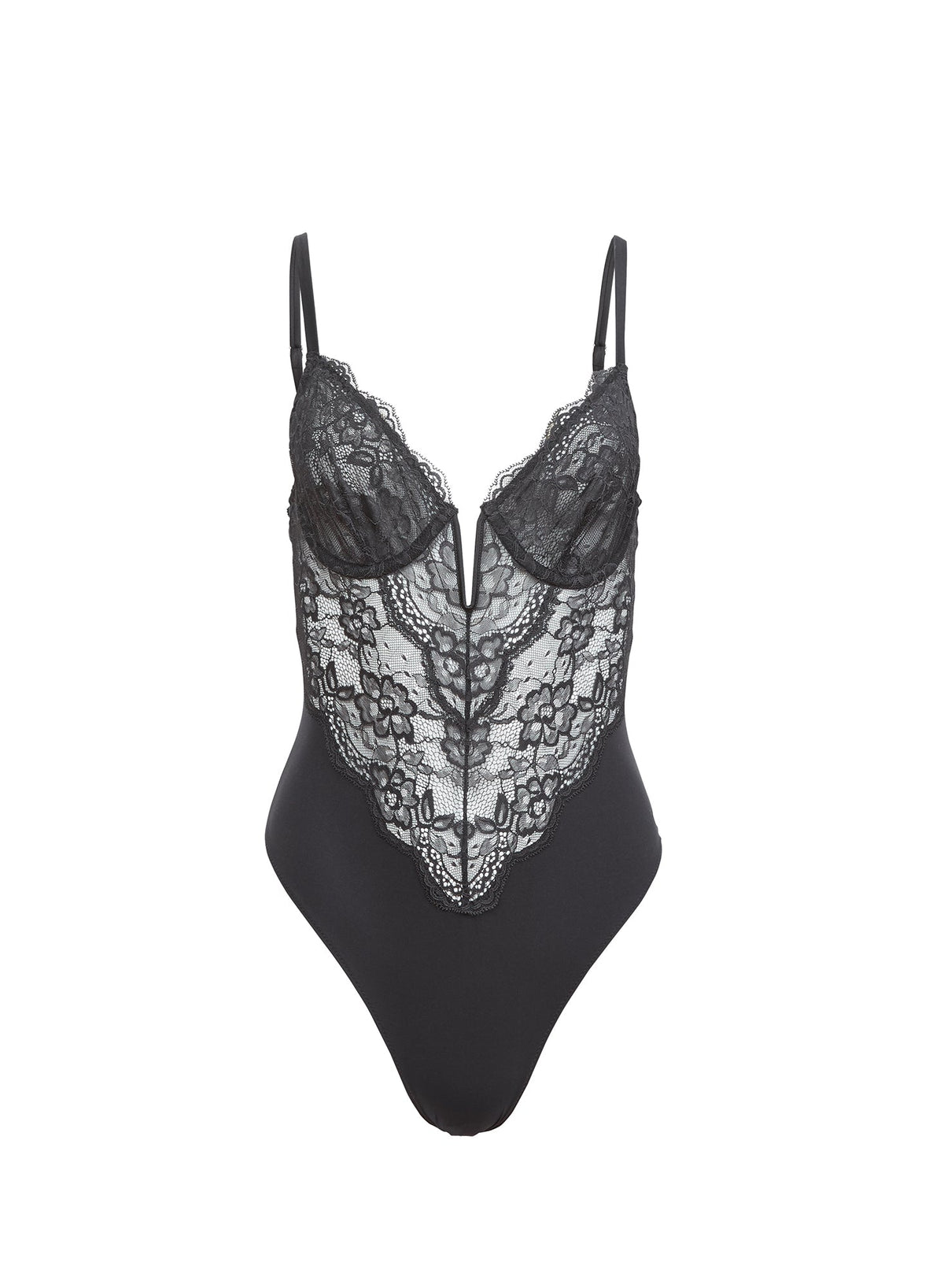 Black Bianca Lace Bodysuit | Fleur du Mal