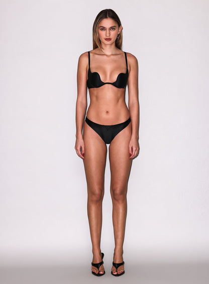 Black Le Gloss Seduce U-Plunge Bra | Fleur du Mal
