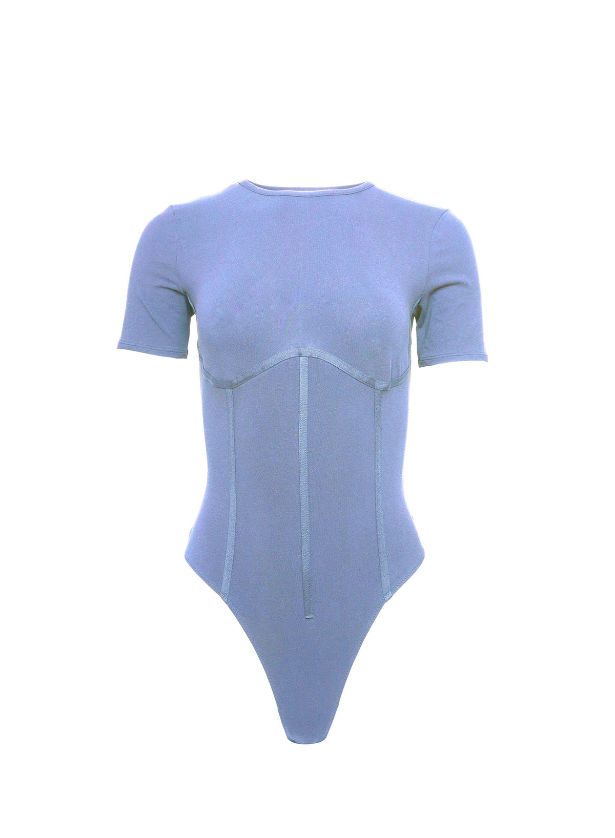 Denim Blue Organic Cotton T-Shirt Bodysuit | Fleur du Mal