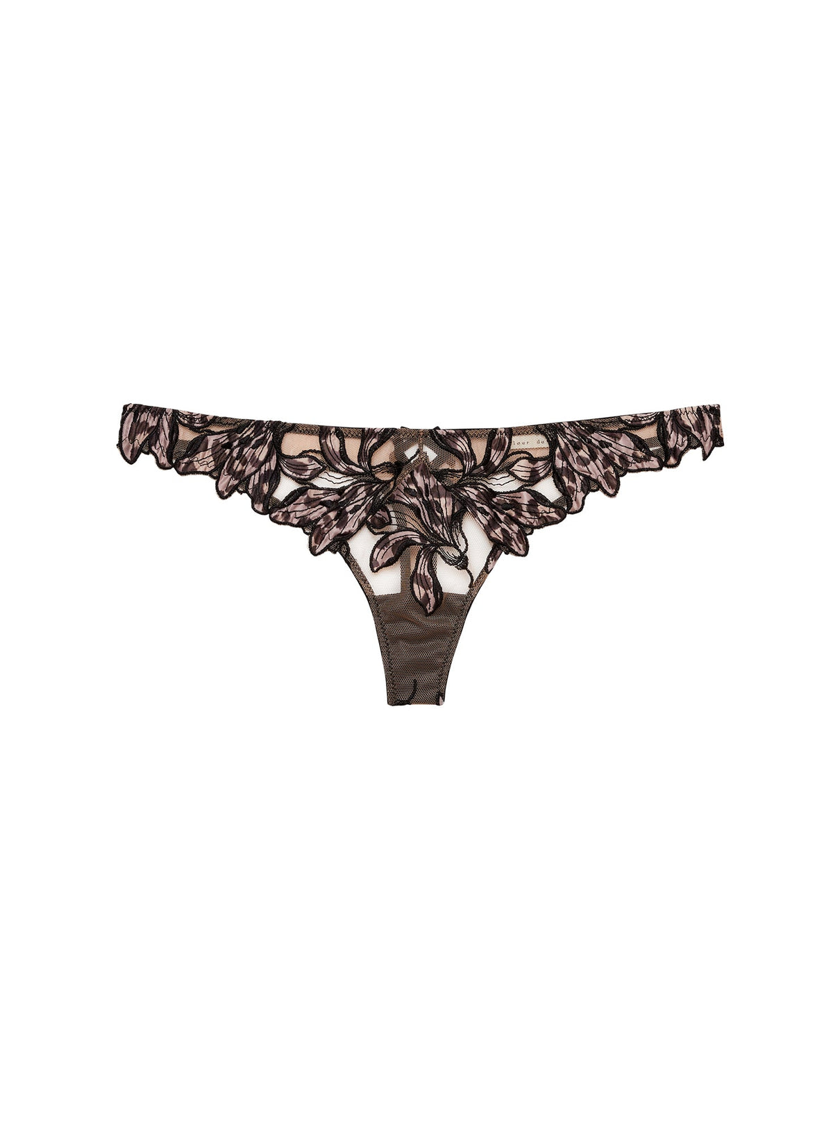 Leopard Lily Embroidery Hipster Thong | Fleur du Mal