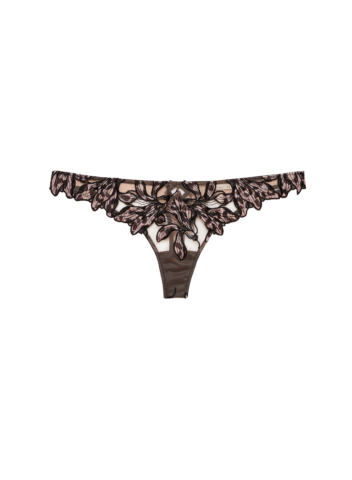 Leopard Lily Embroidery Hipster Thong | Fleur du Mal