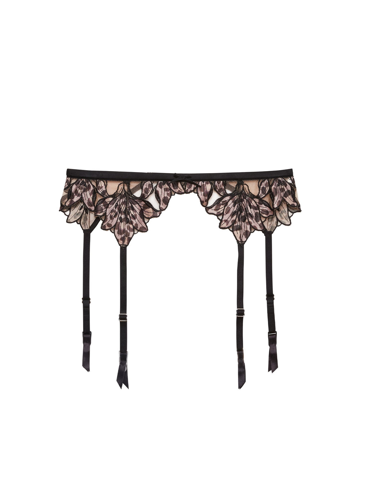 Leopard Lily Embroidery Garter Belt | Fleur du Mal