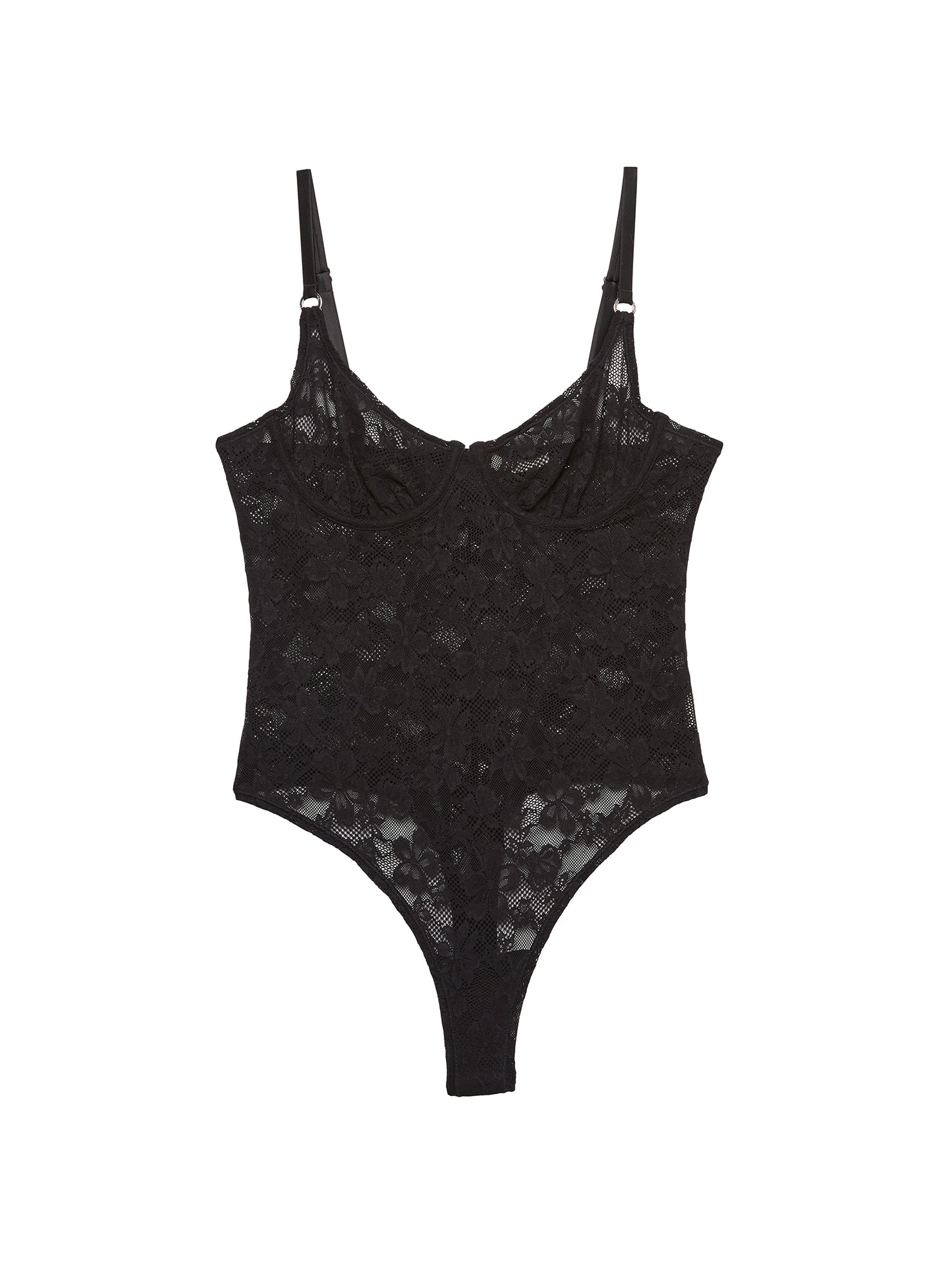Black Le Stretch Lace Bodysuit | Fleur du Mal