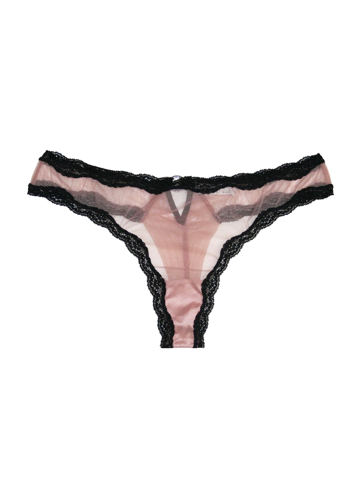 Petal Pink Sheer Tulle Thong | Fleur du Mal
