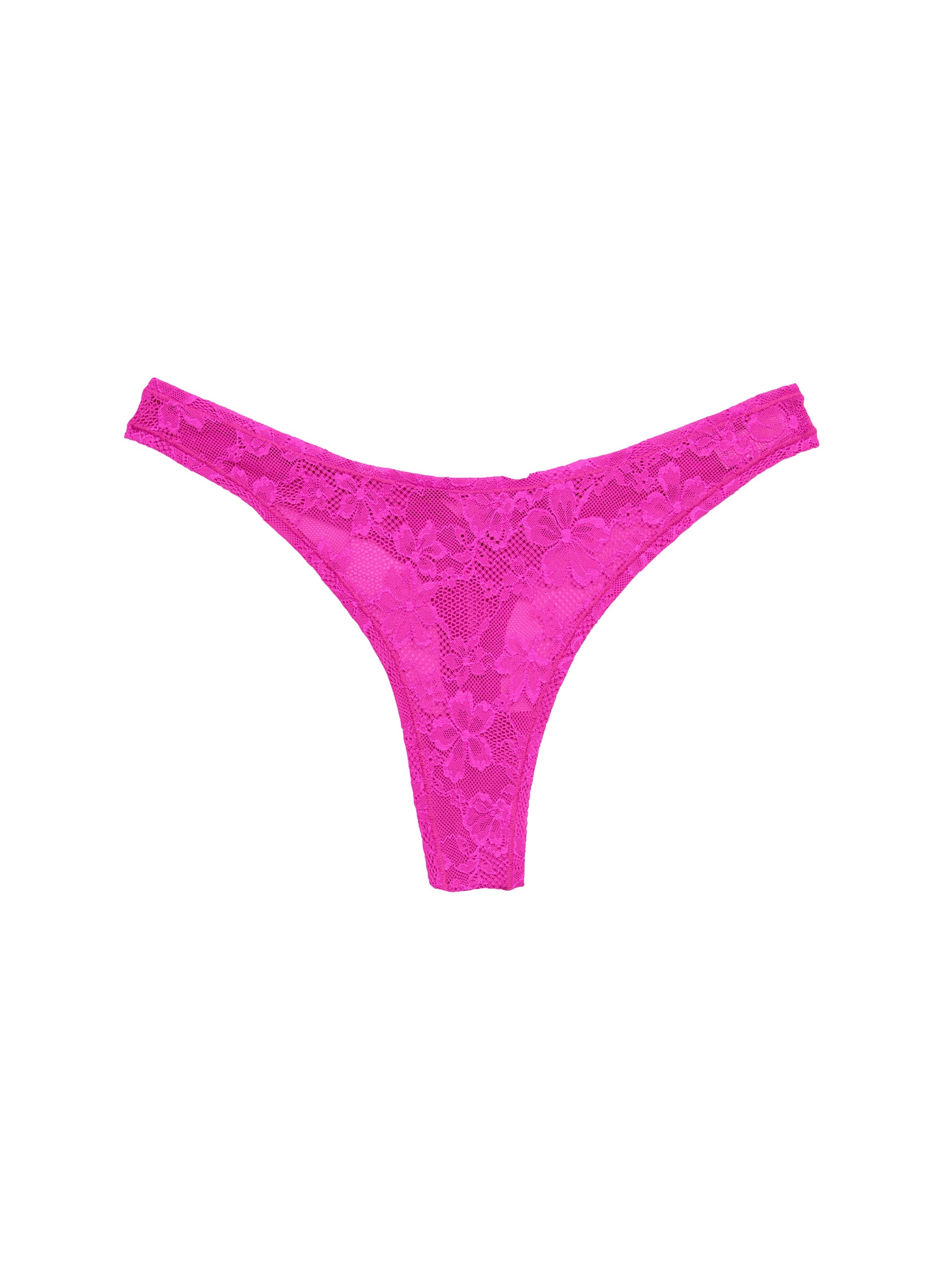 Wild Pink Le Stretch Lace Thong | Fleur du Mal