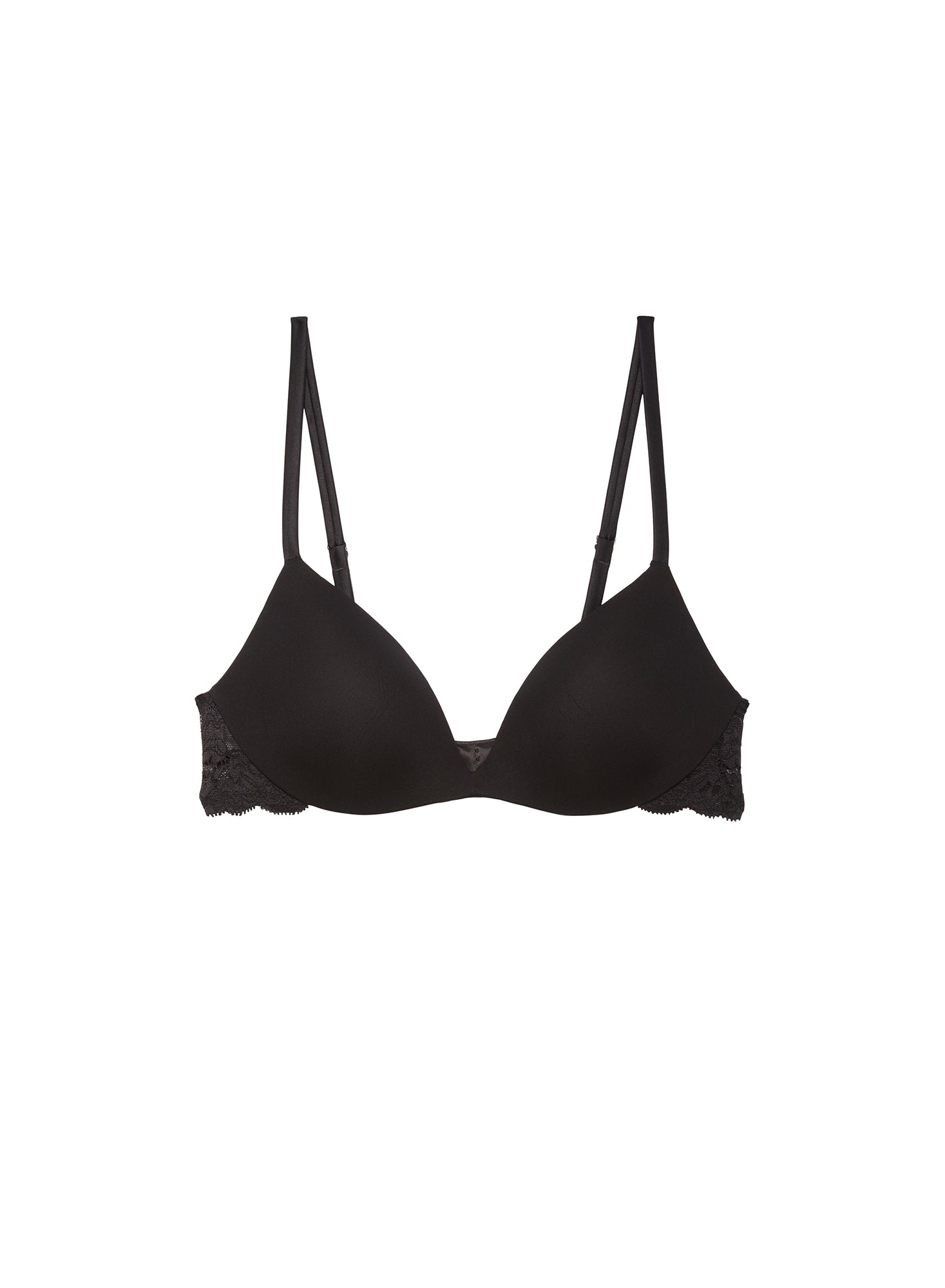 Black Charlotte Lace Wireless Push Up Bra | Fleur du Mal