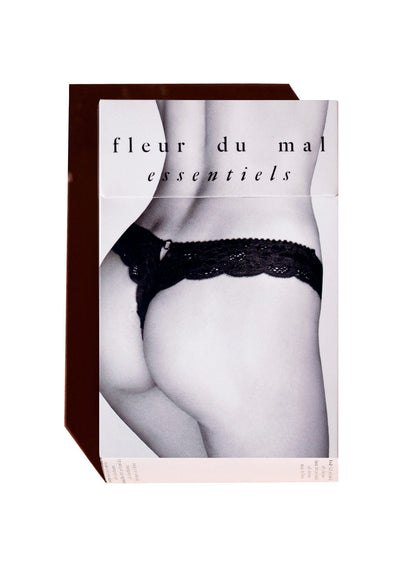 Black Charlotte Lace Seamless Thong | Fleur du Mal