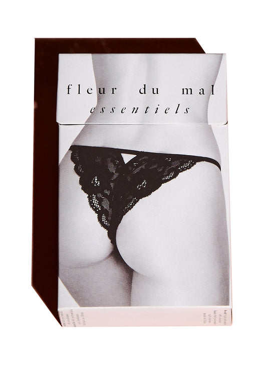 Black Charlotte Lace Seamless String Cheeky | Fleur du Mal
