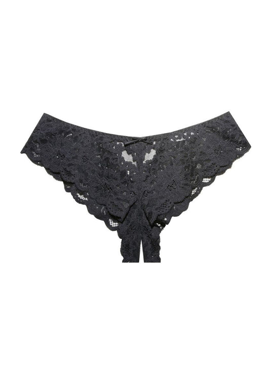 Black Charlotte Crotchless Panty | Fleur du Mal
