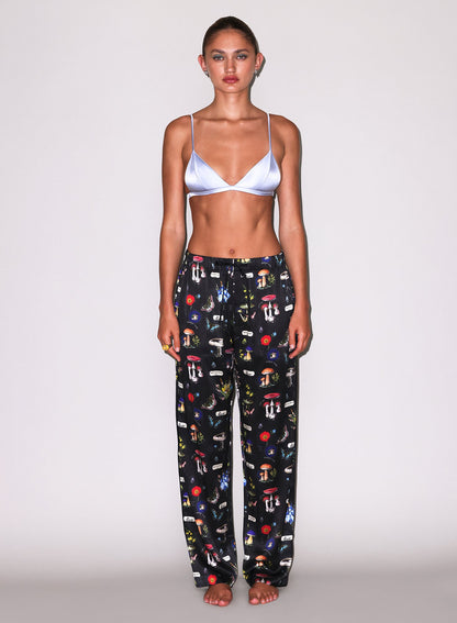 Black Magical Mushroom Print PJ Pant | Fleur du Mal