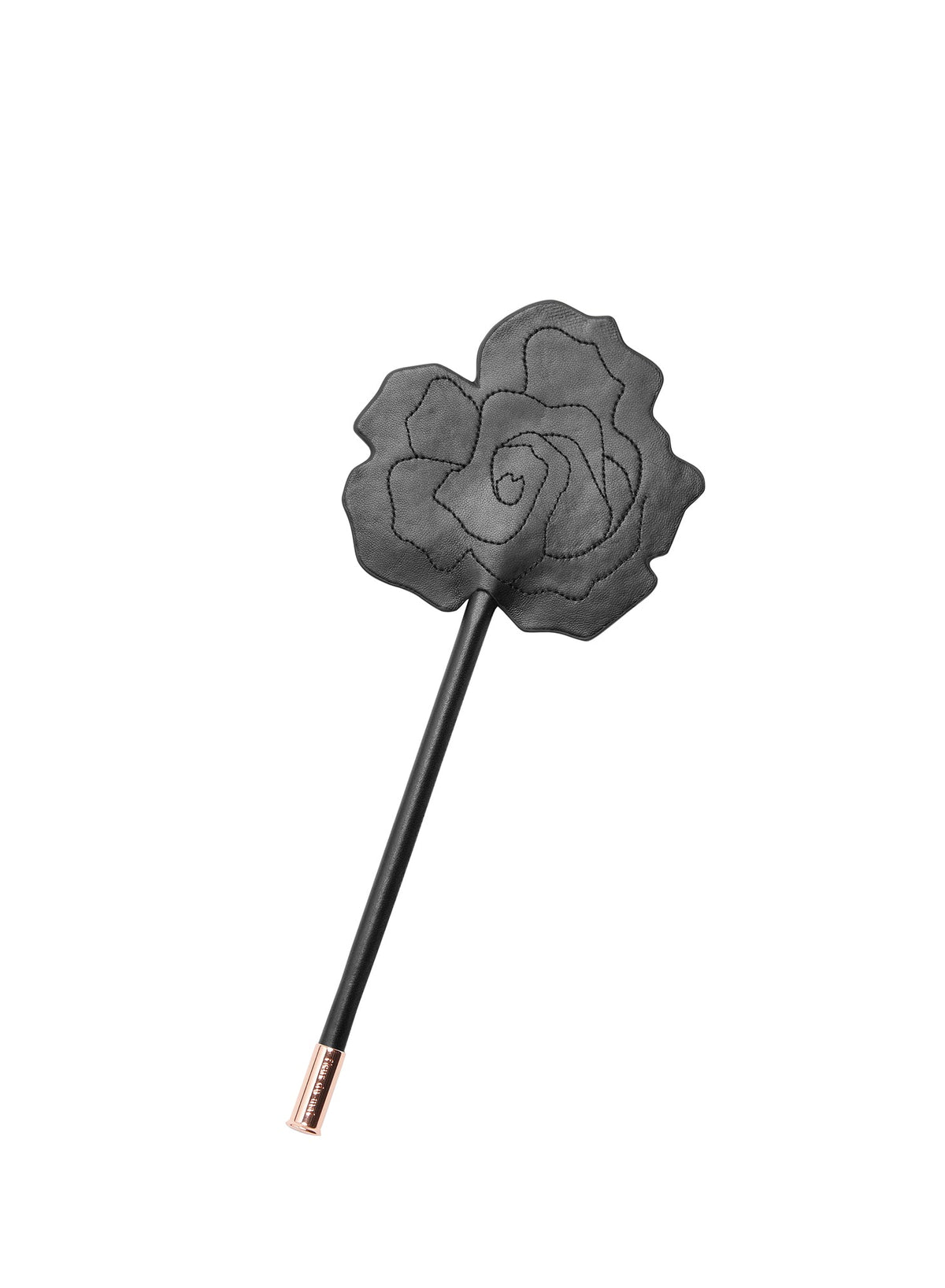 Black Leather Rose Shaped Paddle | Fleur du Mal