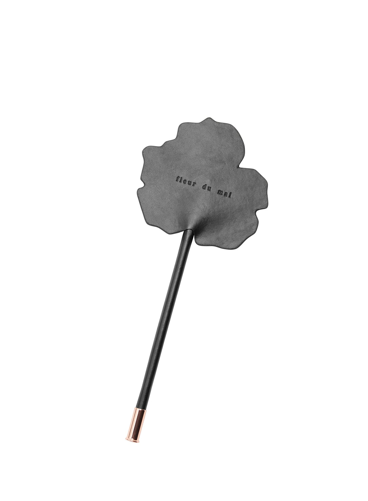 Black Leather Rose Shaped Paddle | Fleur du Mal