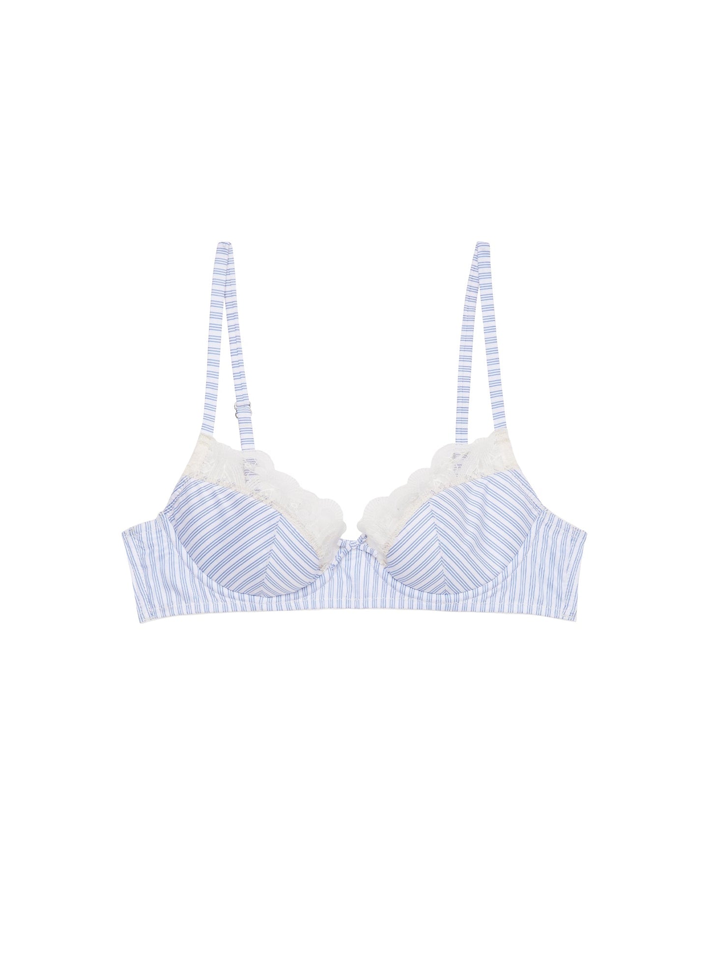 East Hampton Stripe Poplin Half Lined Bra | Fleur du Mal