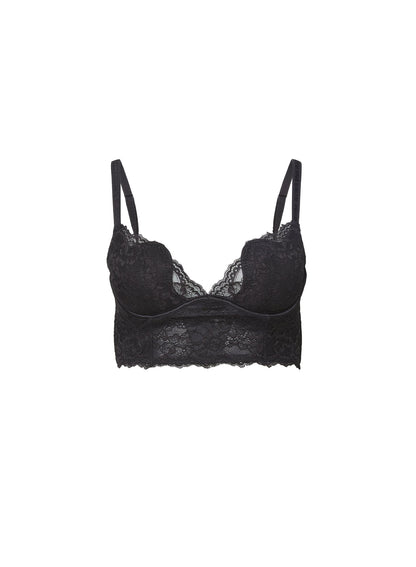 Black Bianca Lace Seduce U-Plunge Longline | Fleur du Mal