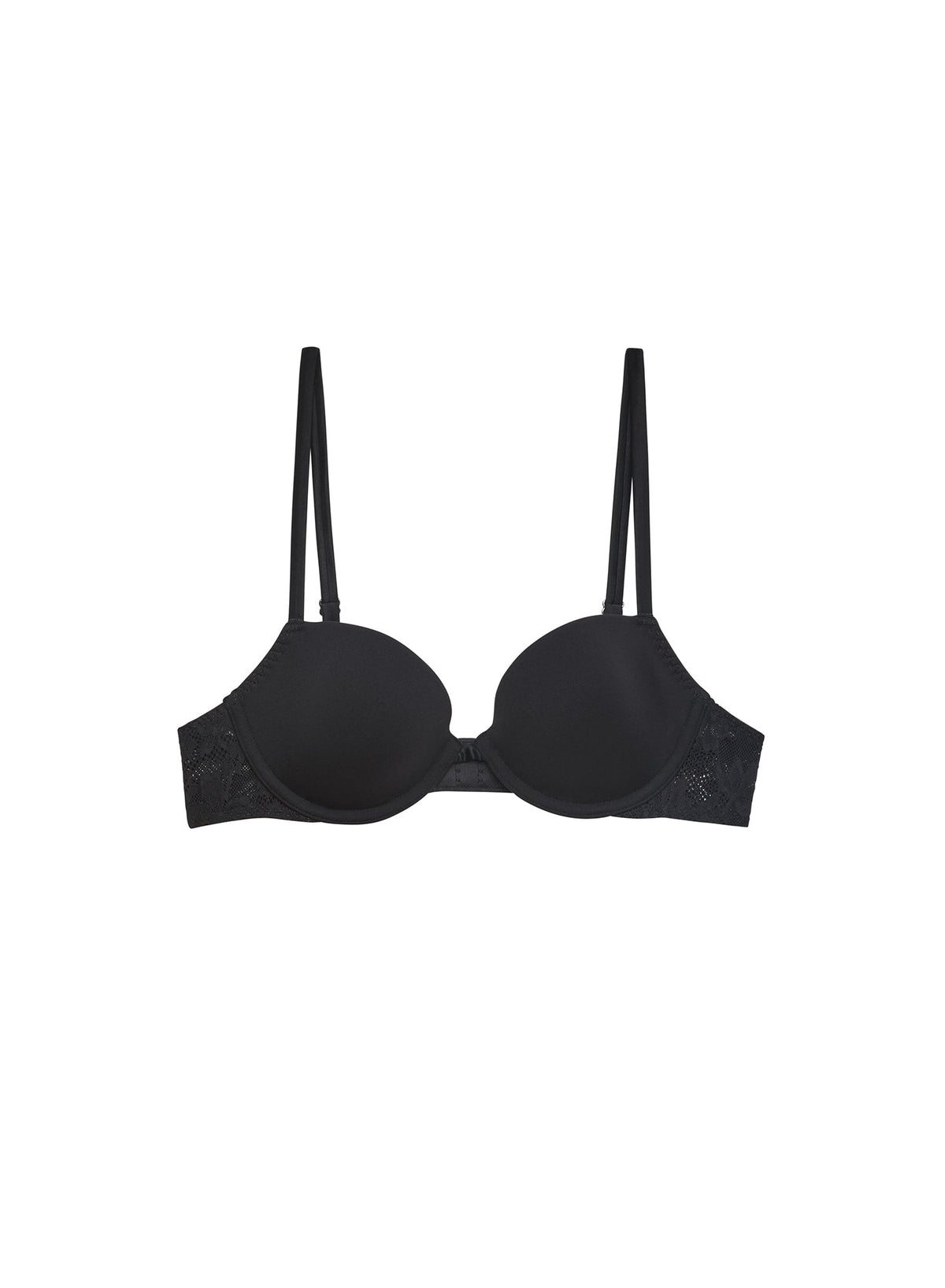 Black Le Stretch Lace Molded Demi Bra | Fleur du Mal