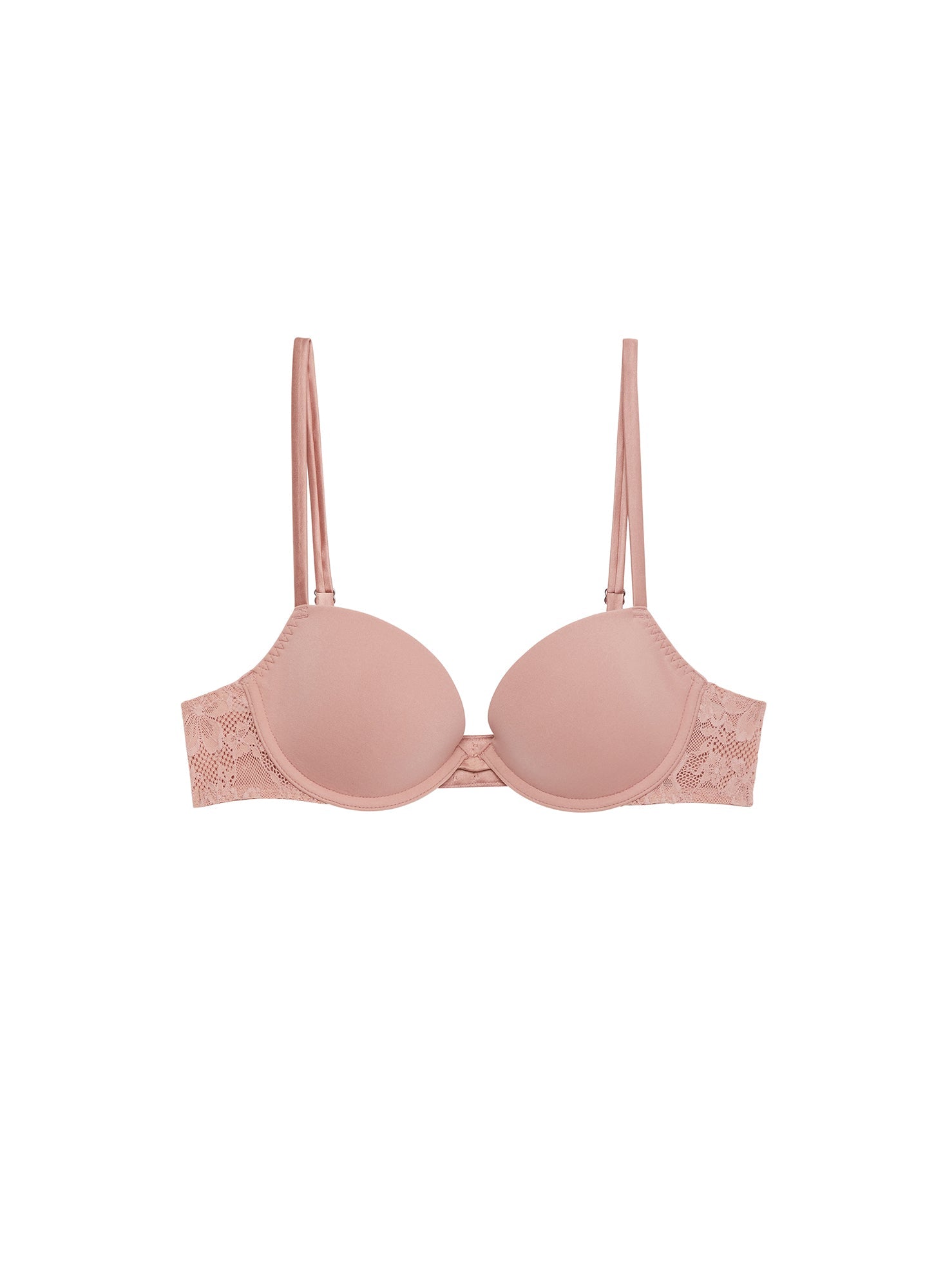Tan Le Stretch Lace Molded Demi Bra | Fleur du Mal