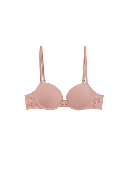 Tan Le Stretch Lace Molded Demi Bra | Fleur du Mal