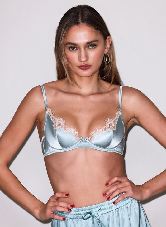 Frosted Mint Juliet Lace Demi Bra | Fleur du Mal