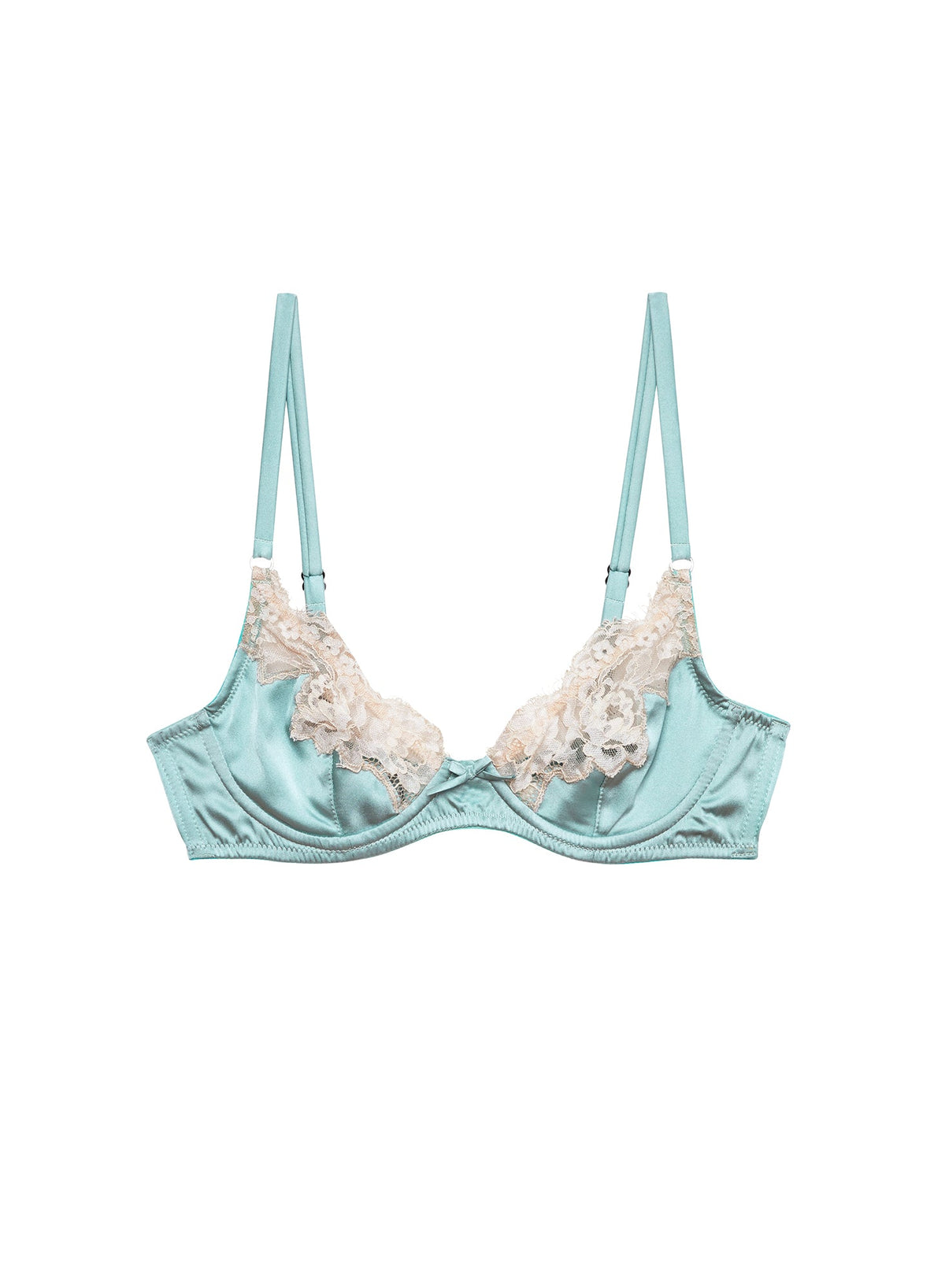 Frosted Mint Juliet Lace Demi Bra | Fleur du Mal