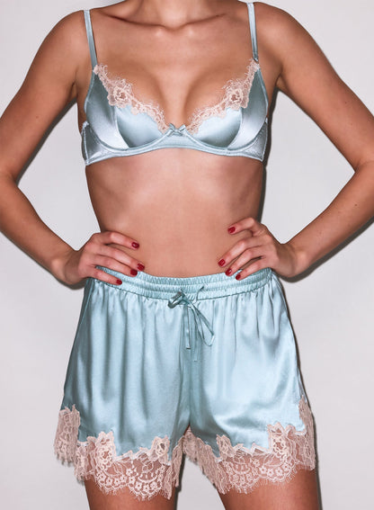 Frosted Mint Juliet Lace Demi Bra | Fleur du Mal