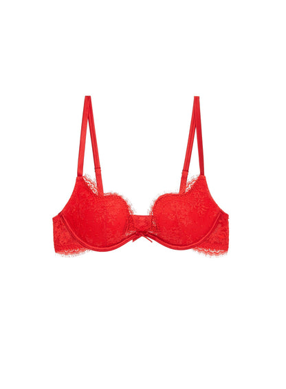 Red Frankie Lace Seduce U-Plunge Bra | Fleur du Mal