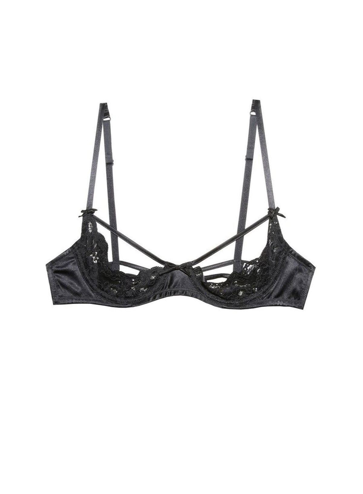 Black Charlotte Peekaboo Bra | Fleur du Mal