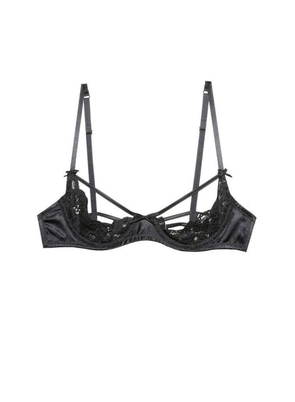 Black Charlotte Peekaboo Bra | Fleur du Mal