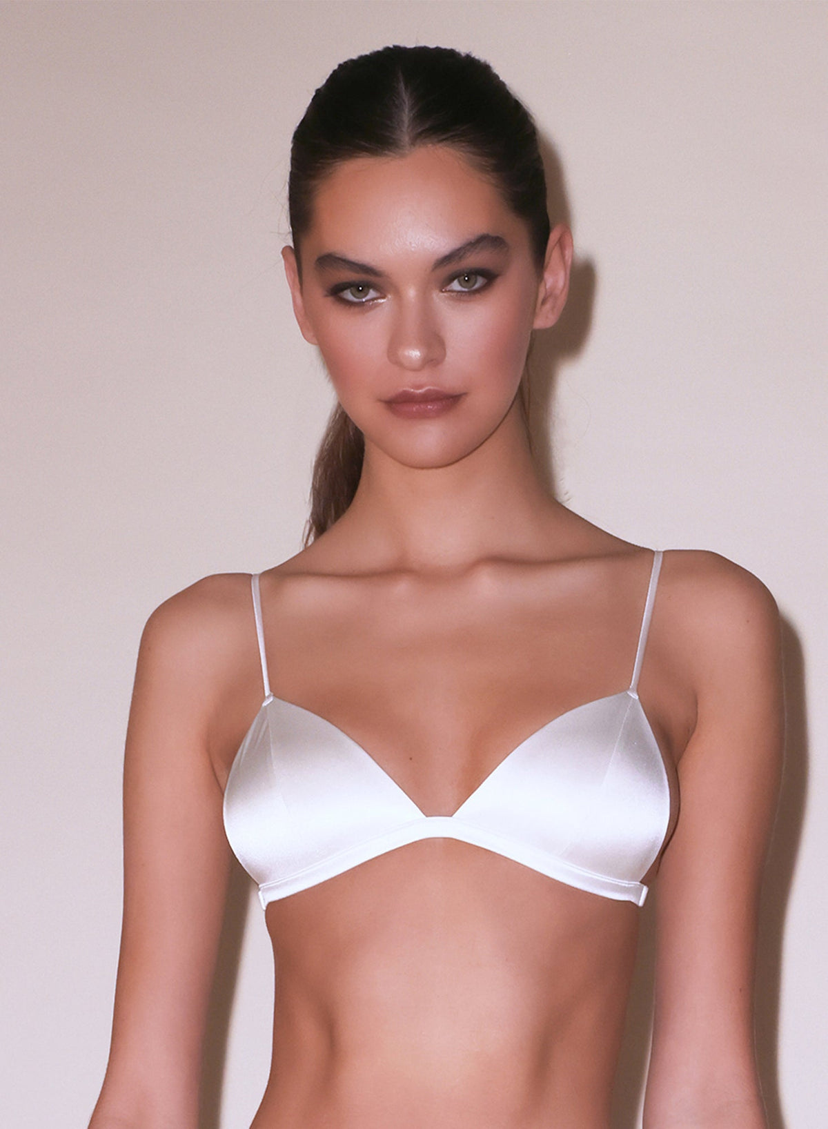 Ivory Molded Luxe Triangle Bra | Fleur du Mal
