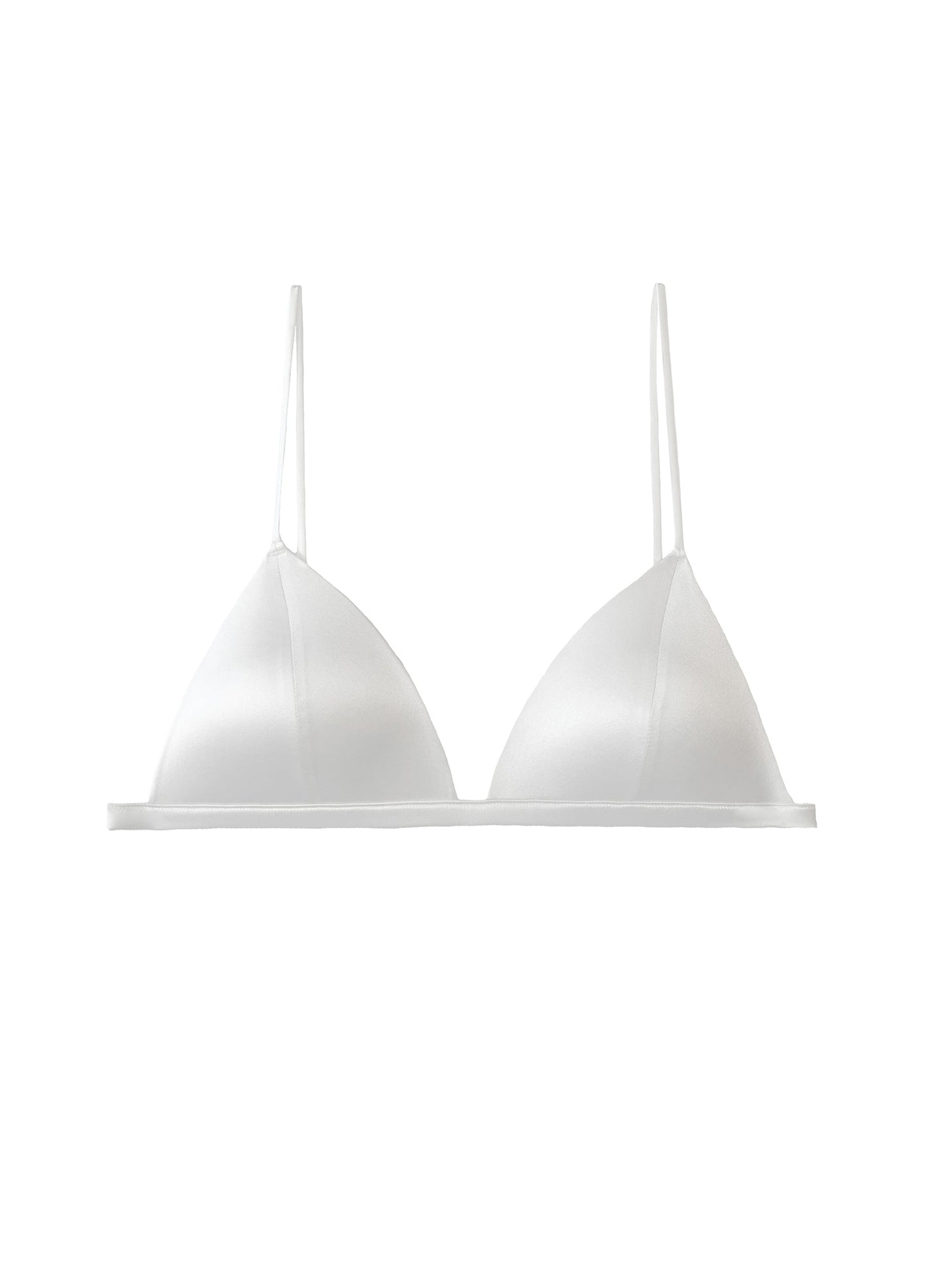 Ivory Molded Luxe Triangle Bra | Fleur du Mal