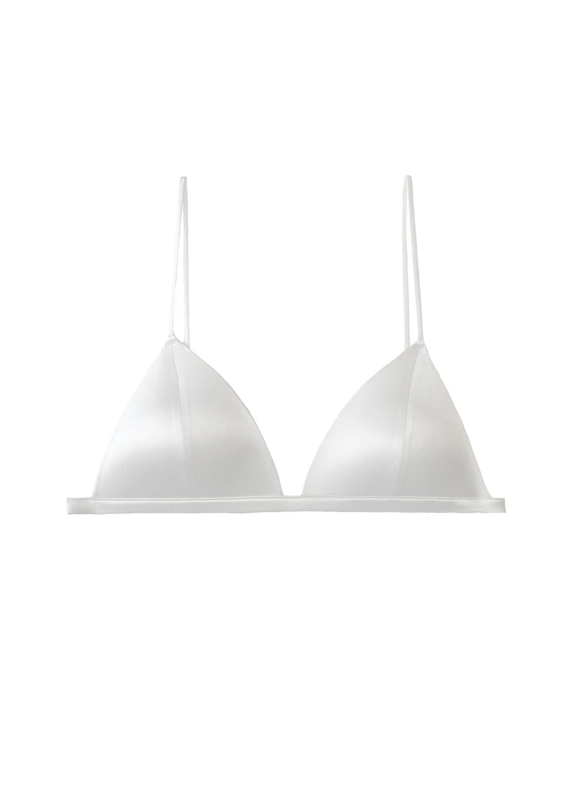 Ivory Molded Luxe Triangle Bra | Fleur du Mal